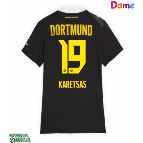 Borussia Dortmund Konstantinos Karetsas #19 Replika Udebanetrøje Dame 2026-27 Kortærmet